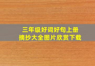 三年级好词好句上册摘抄大全图片欣赏下载