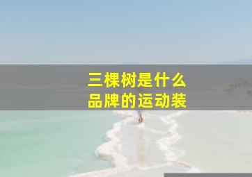 三棵树是什么品牌的运动装