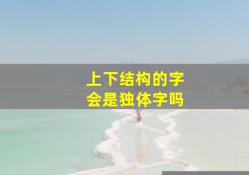 上下结构的字会是独体字吗