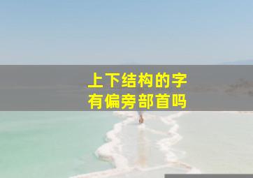 上下结构的字有偏旁部首吗