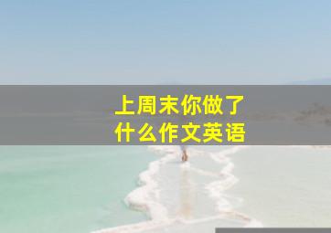 上周末你做了什么作文英语