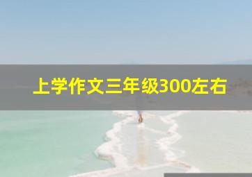 上学作文三年级300左右