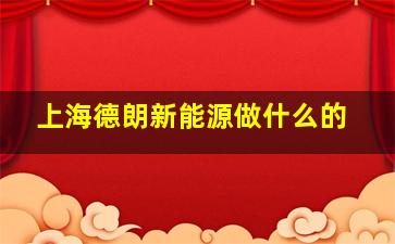 上海德朗新能源做什么的