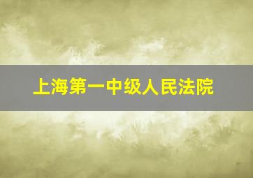 上海第一中级人民法院