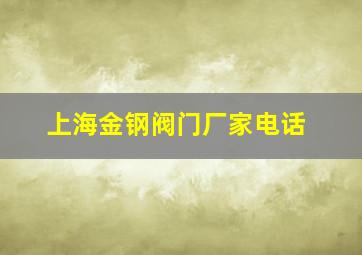 上海金钢阀门厂家电话