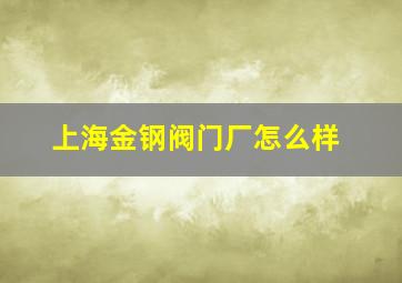 上海金钢阀门厂怎么样