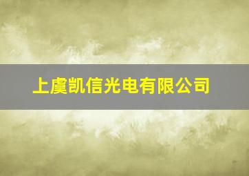 上虞凯信光电有限公司