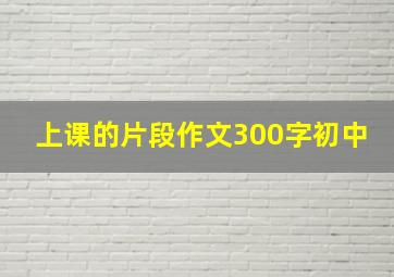 上课的片段作文300字初中