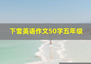 下雪英语作文50字五年级