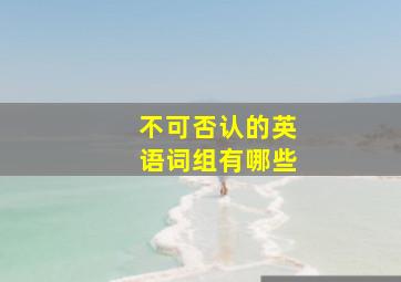 不可否认的英语词组有哪些