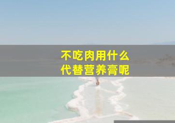 不吃肉用什么代替营养膏呢