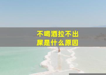 不喝酒拉不出屎是什么原因