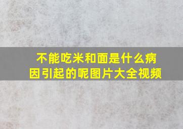 不能吃米和面是什么病因引起的呢图片大全视频