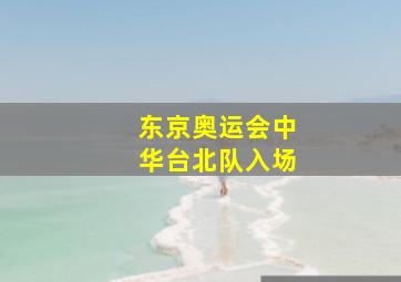 东京奥运会中华台北队入场