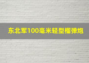 东北军100毫米轻型榴弹炮