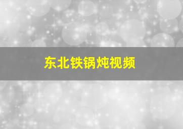 东北铁锅炖视频