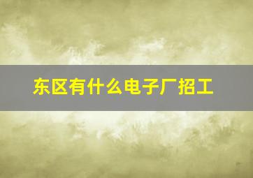 东区有什么电子厂招工