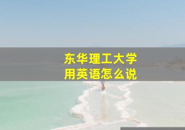 东华理工大学用英语怎么说