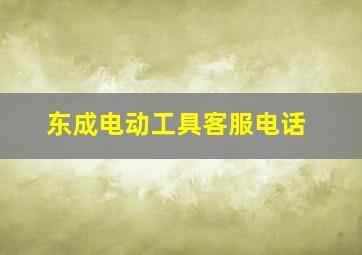 东成电动工具客服电话