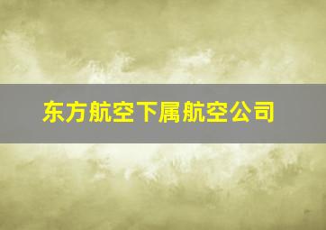 东方航空下属航空公司