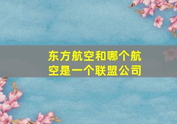 东方航空和哪个航空是一个联盟公司