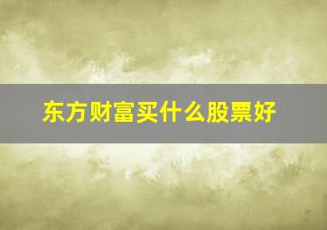 东方财富买什么股票好