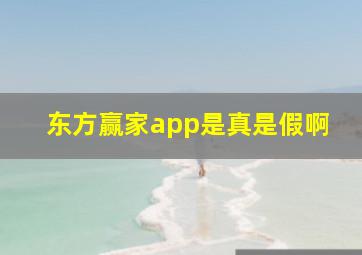 东方赢家app是真是假啊