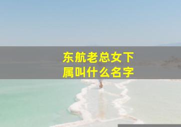 东航老总女下属叫什么名字