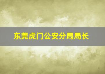 东莞虎门公安分局局长