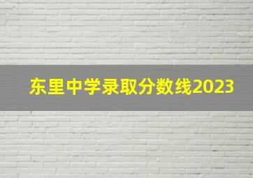 东里中学录取分数线2023