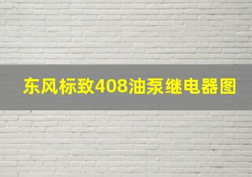 东风标致408油泵继电器图