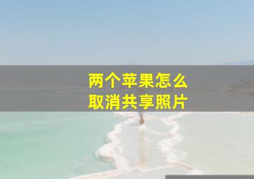 两个苹果怎么取消共享照片