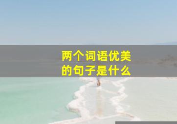 两个词语优美的句子是什么