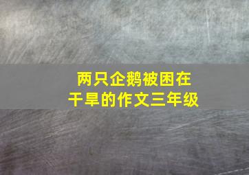 两只企鹅被困在干旱的作文三年级