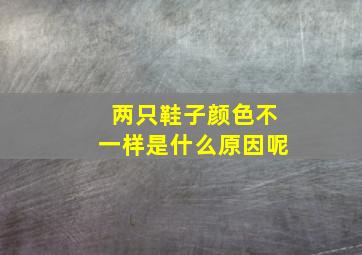 两只鞋子颜色不一样是什么原因呢