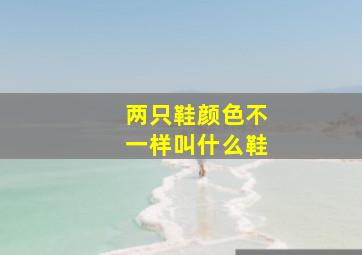 两只鞋颜色不一样叫什么鞋