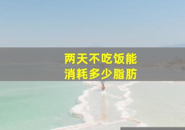 两天不吃饭能消耗多少脂肪