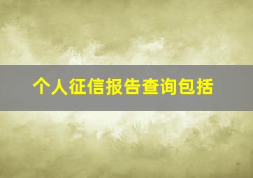 个人征信报告查询包括