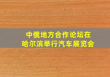 中俄地方合作论坛在哈尔滨举行汽车展览会