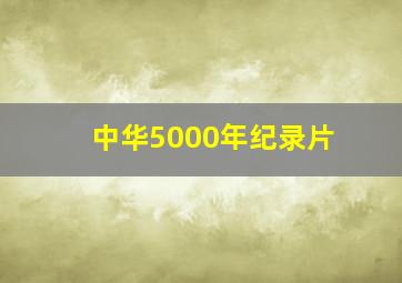 中华5000年纪录片