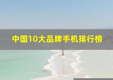 中国10大品牌手机排行榜