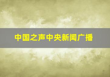 中国之声中央新闻广播