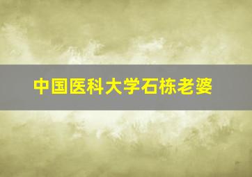 中国医科大学石栋老婆