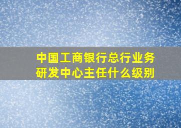 中国工商银行总行业务研发中心主任什么级别