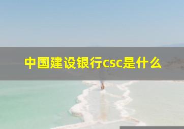 中国建设银行csc是什么