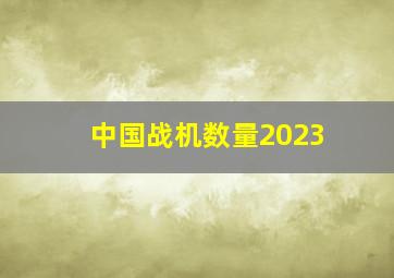 中国战机数量2023