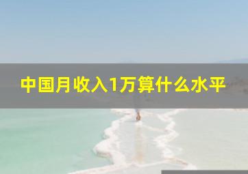 中国月收入1万算什么水平