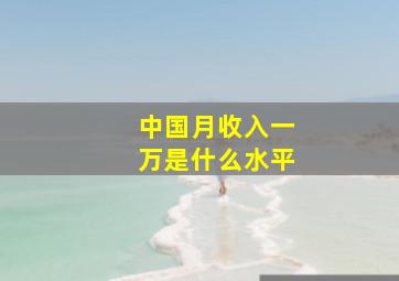 中国月收入一万是什么水平