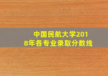 中国民航大学2018年各专业录取分数线