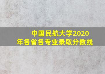 中国民航大学2020年各省各专业录取分数线